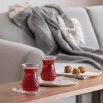 استکان و نعلبکی پاشاباغچه کد 96992 بسته 6 عددی