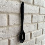 گفگیر بیضی شیار دار دسته پلاستیکی مشکی